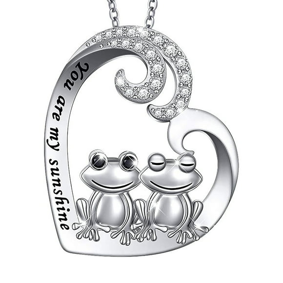Riforla Couple Pendant Necklace Women's Fashion Necklace Beautiful Necklace for Female College Students Jewelry Necklace for You Ladies Valentine's Day Necklace Gif Necklaces & Pendants A