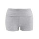 thumbnail image 3 of Pantalones cortos de pijama con cintura baja y doblez para mujer - Cintura elástica, poliéster elástico, ropa de dormir informal para verano, S-XL, 3 of 4