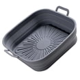 thumbnail image 2 of 2PCS Fryer Silicone Liners Food Grade High Temperature Resistant Raised Edge for Kitchen Tool, Easy to Clean, 3D Drainage Groove, 2 of 8