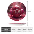 thumbnail image 2 of Honeii Surreal Pink Headphones Print Elegant Bone China Decorative Plate, Porcelain Plate,Art Crafts,Ceramic Ornaments for Home Office Wall Decor-8in, 2 of 6