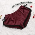 thumbnail image 4 of ALLLIST Silk Pajamas for Ladies Red Shorts Bottoms Solid Soft Home Clothes Sleepwear Women, 4 of 7