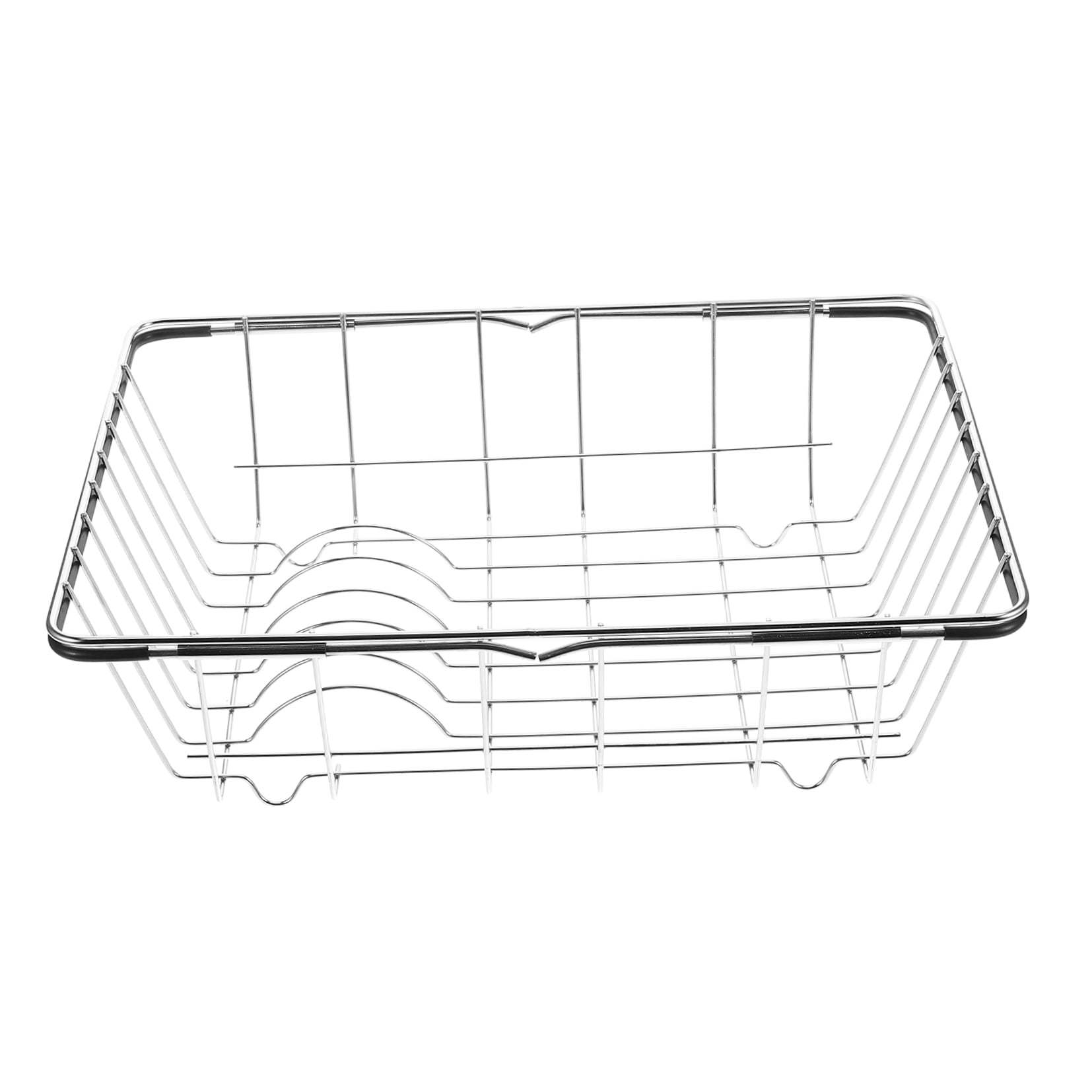 FRCOLOR Stainless Steel In-Sink Dish Rack Extendable Design Expandable in Sink Dish Drying Rack Adjustable Sink Dish Drainer Drying Rack