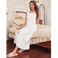 thumbnail image 3 of Ekouaer Long Sleeveless Nightgowns for Women Ladies Night Gown Embroidery Sleepdress Tank Nightdress Victorian Sleepshirt, 3 of 6