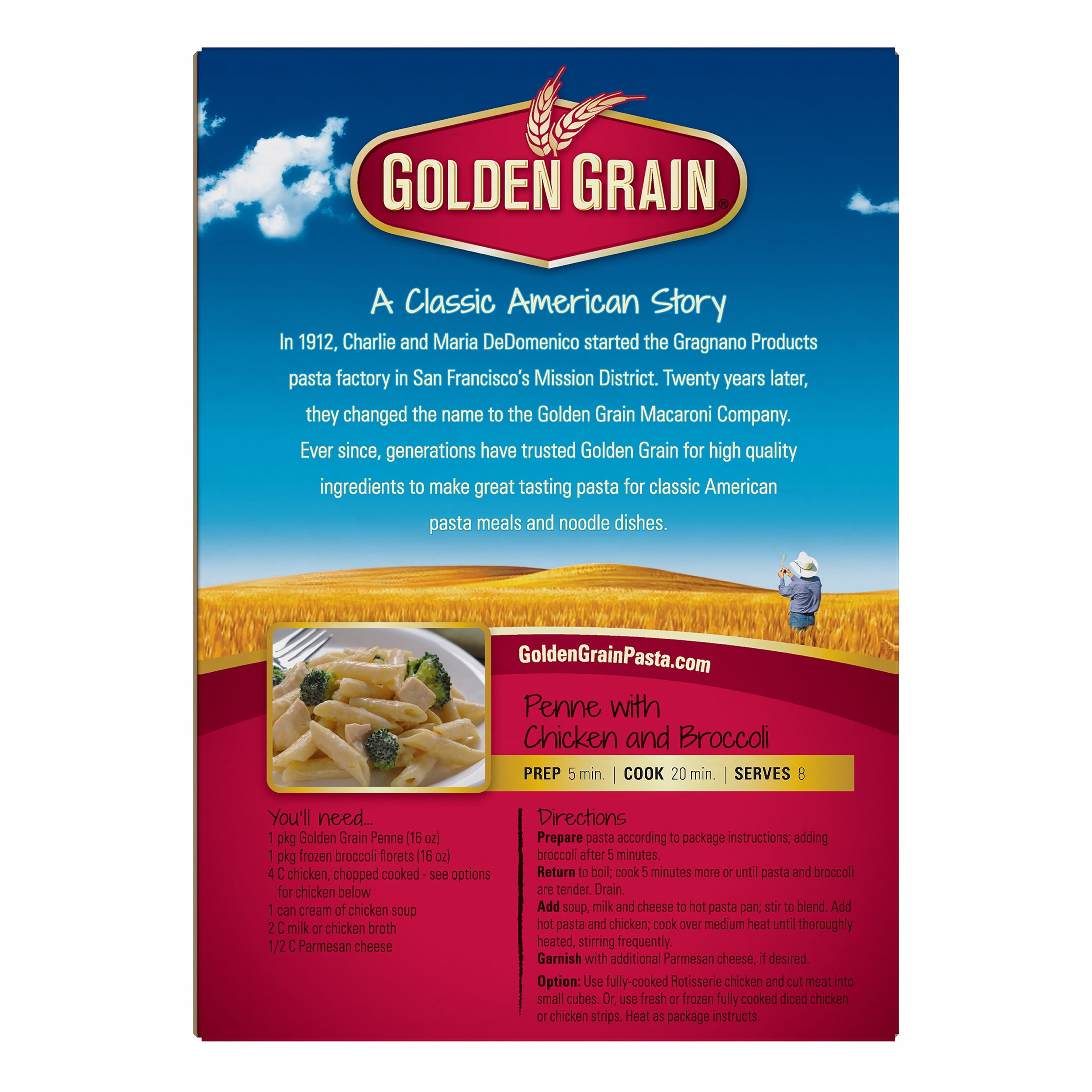 Golden Grain Penne Rigate, 16 oz