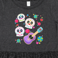 thumbnail image 4 of Inktastic Day of the Dead Owl Sugar Skulls and Guitar Girls Toddler Dress, 4 of 5