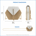thumbnail image 5 of Women's Straw Crossbody Bag Summer Beach Shoulder Bag White Small Pause with Chain Tassel, 5 of 10