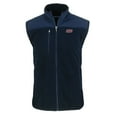 thumbnail image 2 of Men's Cutter & Buck  Navy UIC Flames Big & Tall Cascade Eco Sherpa Fleece Full-Zip Vest, 2 of 3