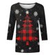 thumbnail image 5 of Fiudx Tops para Mujer Camiseta con Estampado Navideño a La Moda para Mujer, Blusa con Mangas 3/4, Tops Informales con Cuello Redondo, 5 of 5