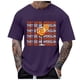 thumbnail image 2 of Ceisia Men's Tshirt Loose Fit Short Sleeve Vintage Graphic Letter Print Summer Fall Tee Tops Oversized Streetwear Purple XXXL Gifts, 2 of 4