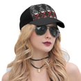thumbnail image 5 of Naloa Skull santa hat Adult adjustable Print Baseball Hat, Patchwork curved brim baseball capfor Men and Women, One Size, 5 of 5