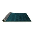thumbnail image 2 of Ahgly Company Indoor Square Abstract Turquoise Blue Contemporary Area Rugs, 3' Square, 2 of 4