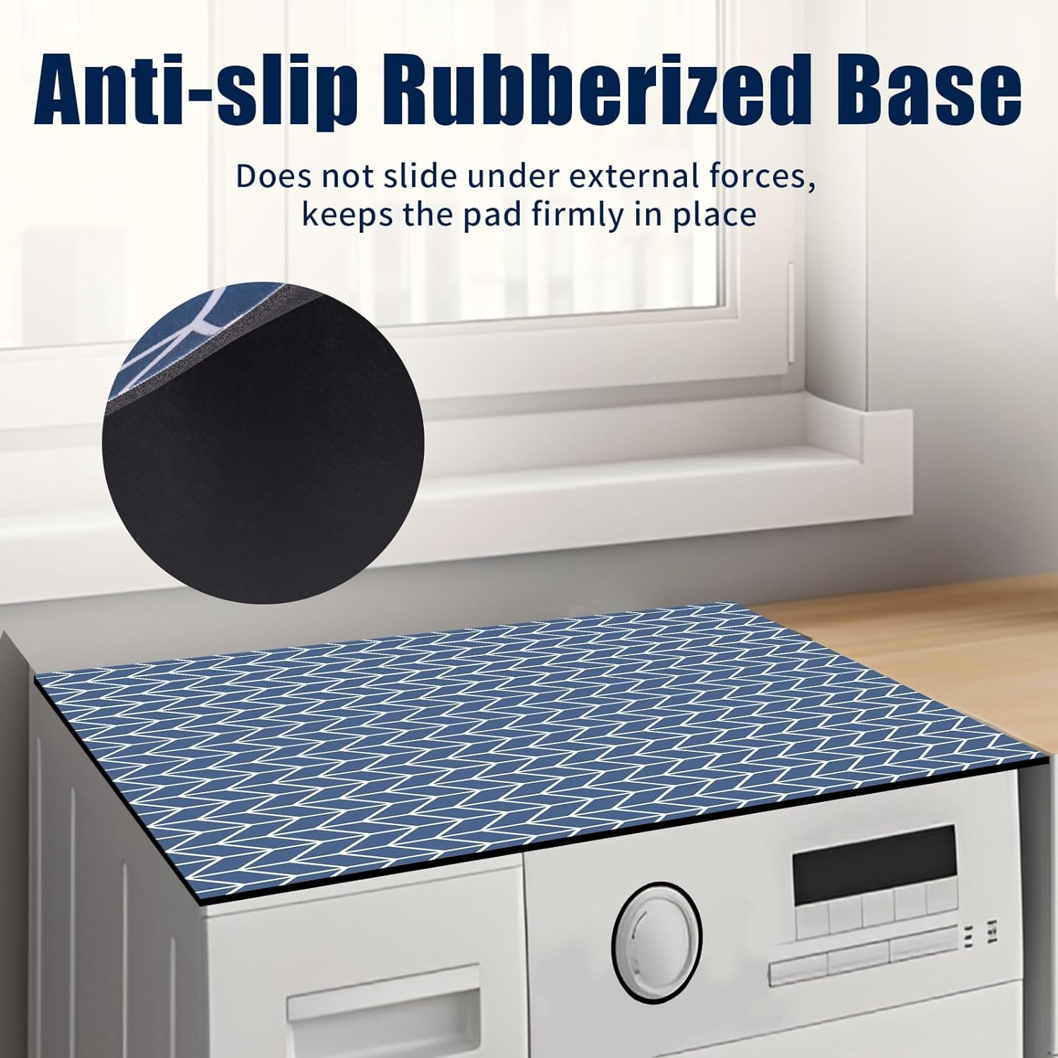 2PCS 27'' x 27'' Waterproof Washer and Dryer Top Protector Mat, Non-Slip Dust-Proof Washing Machine Covers for top of Washer and Dryer for Laundry & Kitchen