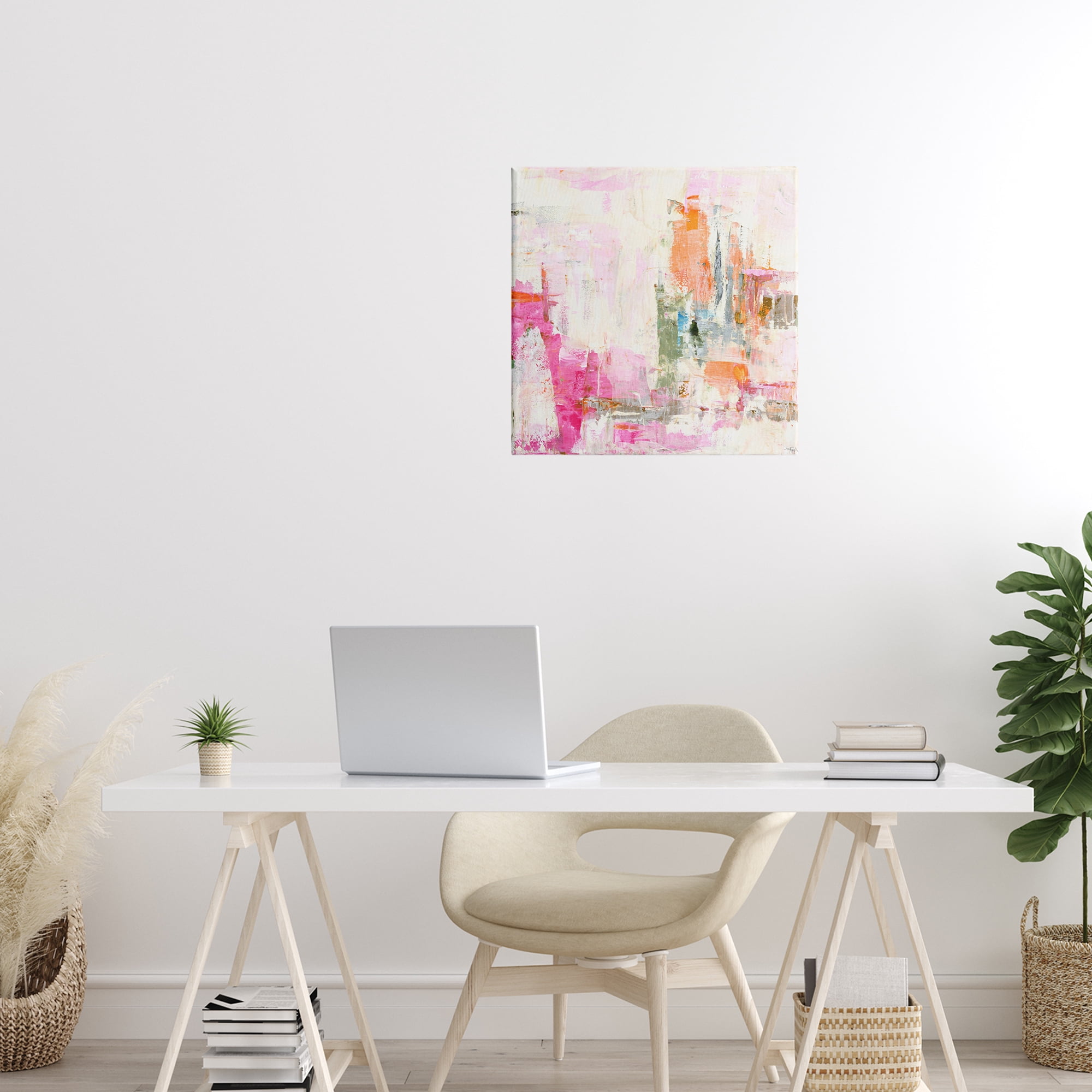 Stupell Industries New Age Pink Abstract Canvas Wall Art, design by Design Fabrikken