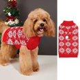 thumbnail image 2 of Dsscvnef Chandail pour Animaux en Rouge et Vert Classique avec Nœud Flocon de Neige et Col Rond pour Célébrations de Noël Confortables, Porte-Vêtements pour Petits Animaux, Métal, 2 of 3