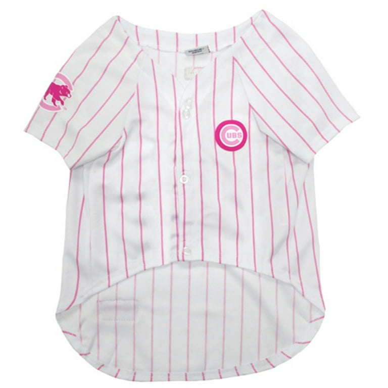 Pets First MLB Chicago Cubs Baseball Pink Jersey - Licensed MLB Jersey -  Extra Small 