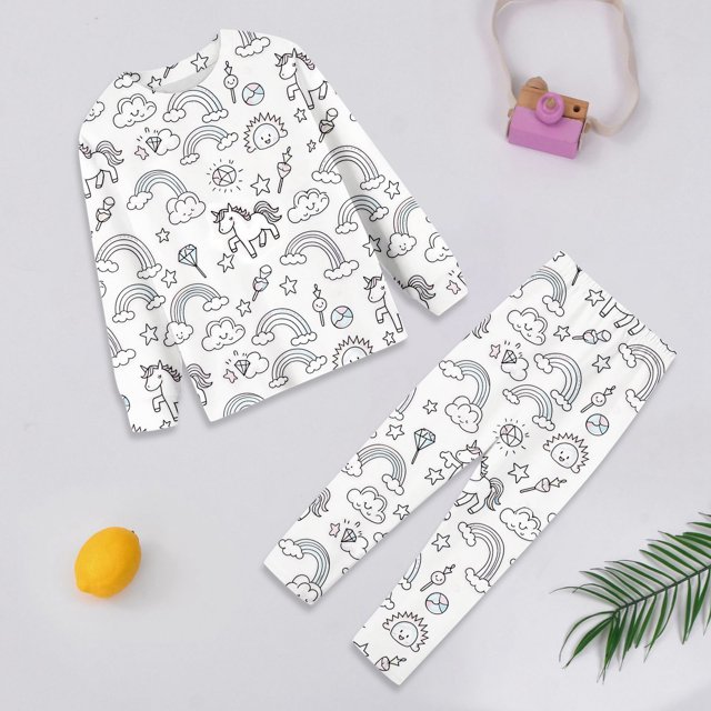 Pyjama et Peignoirs pour Garçons, Ensemble de Vêtements de Maison Peints à la Main, Ensemble de Pyjama Portable pour Enfants