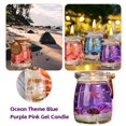 thumbnail image 4 of Ocean Themed Gel Candle in Glass with Blue Purple Pink Sunset Hues for Relaxation, 4 of 8