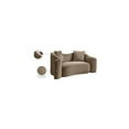 thumbnail image 2 of Meridian Furniture Destin Taupe Velvet Loveseat, 2 of 18