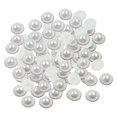 thumbnail image 1 of Rongfmy 2 Boutons Perle Cabochon Plat Strass Bricolage pour Robe Mariage 12mm, 1 of 9