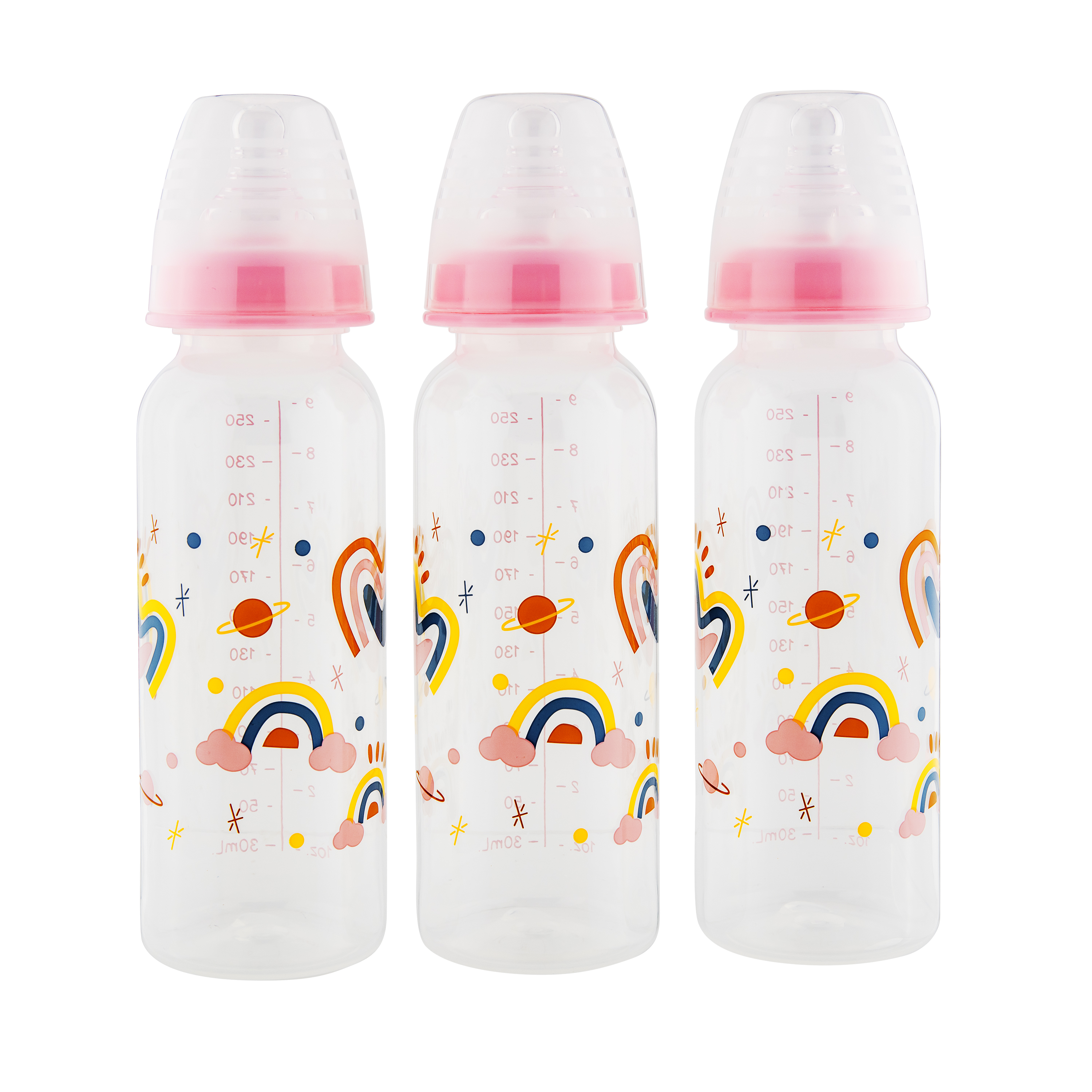 Biberón de cuello estándar Parent's Choice, 9 fl oz, recién nacido 0+ meses, paquete de 3 3