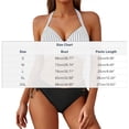 thumbnail image 5 of Swimsuit with Skirt Women High Waisted Bikini Sets Backless Strap Two Piece Swimsuits Cut out Bathing Suit Summer Swimwear Navy M, 5 of 6