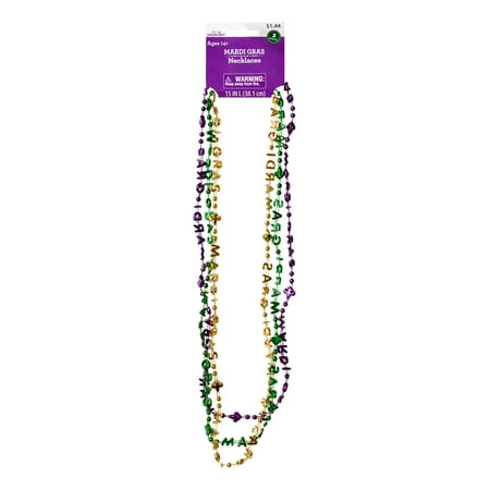 3PC MARDI GRAS BEADS