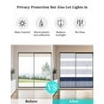 thumbnail image 4 of Window Privacy Film Navy Blue Stripe Stained Glass Window Film Decorative Sun Block Window Cover Modern Rustic Horizontal Blue Striped Window Clings Static Adhesive Sticker for Bathroom 19.6"x39.3", 4 of 7
