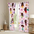 thumbnail image 2 of jejeloiu Kawaii Black Princess Curtains Pack of 2 (42x84 Each),Colorful Rainbow Castle Curtains Blackout,Multicolor Stars Heart Bedroom Curtains For Children,Ultra Soft Bedroom Decoration, 2 of 6