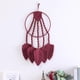 thumbnail image 2 of Tapiz de pared bohemio de macramé, cuerda tejida, atrapasueños, arte para decoración del hogar Vino rojo, 2 of 8