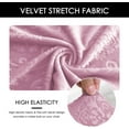 thumbnail image 5 of Velvet Embossing Criss  Chair Cover Pink Armless Office Desk Chair Slipcover Mid Back Wide, 5 of 5