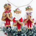 thumbnail image 3 of Adornos para árboles de Navidad, 3 piezas/juego, adornos para árboles de Navidad, muñeco de nieve de Papá Noel, adornos colgantes, regalo para niños, 3 of 4
