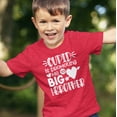 thumbnail image 2 of Cupid is Promoting Me to Big Brother Valentine's Day Shirt for Pregnancy Reveal and Baby Announcement Vintage Red Shirt 4T, 2 of 3