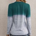 thumbnail image 7 of Women's Fall Long Sleeve Tunic Tops Crewneck Color Block Patchwork Shirts Print Casual Soft Comfy Blouses, 7 of 7
