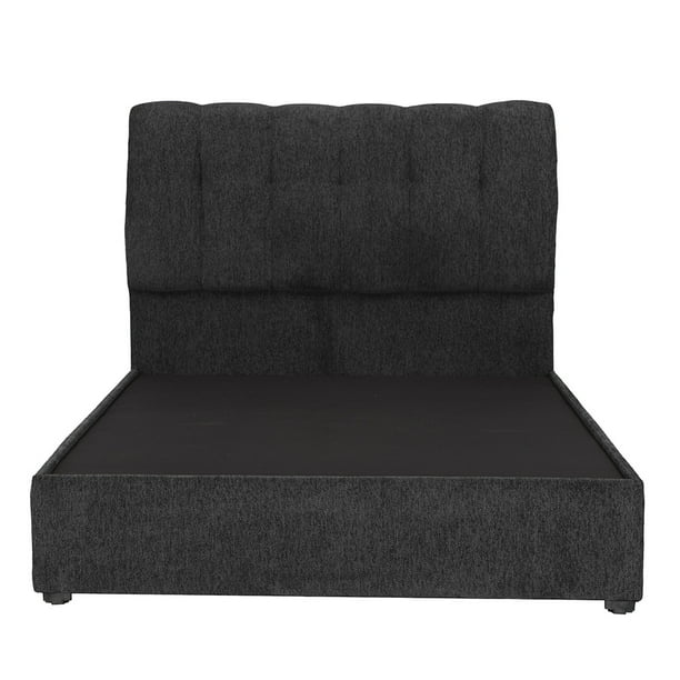 Box Base Cama Matrimonial + Cabecera Nube Negro