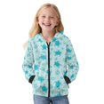 thumbnail image 2 of FKELYI Hooded Sweatshirt for Kids Fleece Lining Hoodies with Pockets Coral Starfish Turtle Print Boys Girls Fall Winter Top Jacket Soft Cosy Cloth, M, 2 of 6