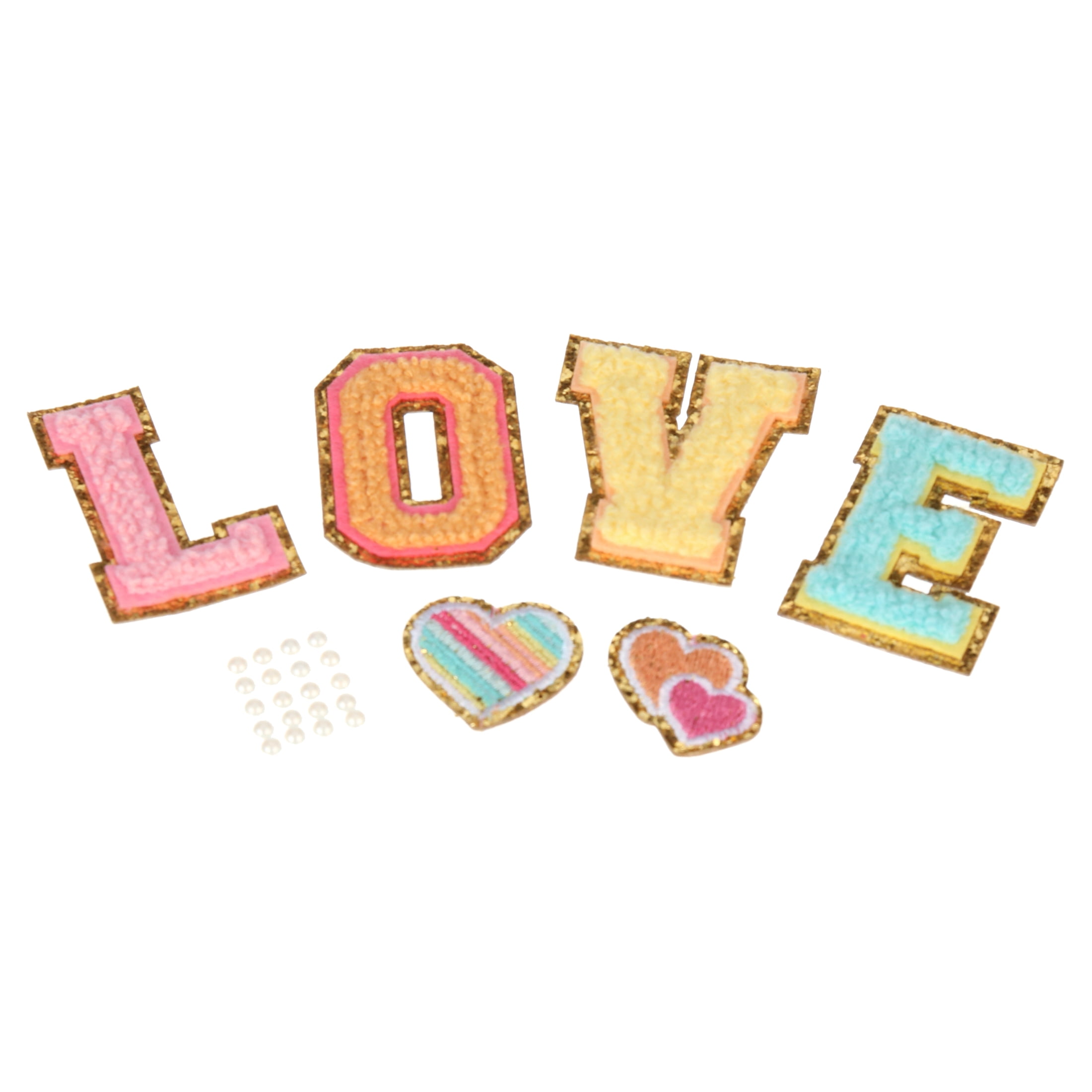 Make It Real: Fashion Bum Bag with Patches - 9 pcs, Pink Zipper Bag With Rainbow Band, DIY Customize, Love Patches, Tweens, Girls & Kids Ages 8+