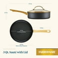 thumbnail image 2 of Farberware Forged Induction Ceramic Nonstick Saute Pan with Lid, 3 Quart, Black, 2 of 8