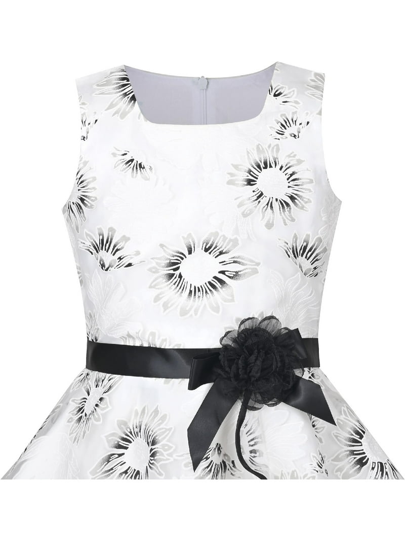 Girls Dress Black Floral Asymmetrical Special Occasion Formal Wedding 6  Years - Walmart.com