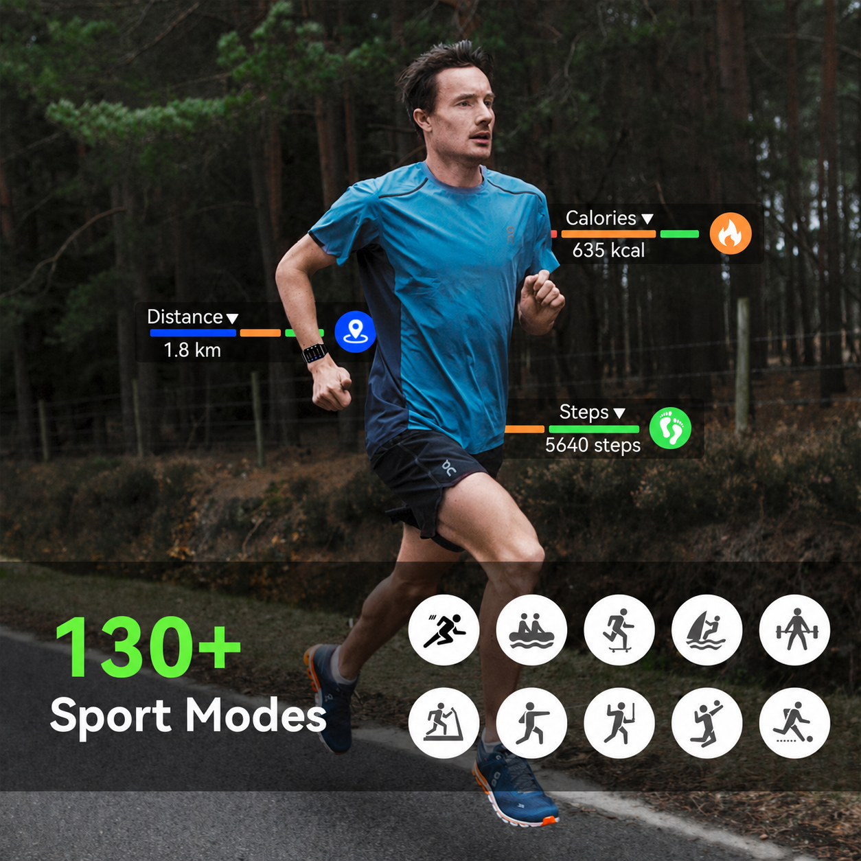 FPZMIU Smart Watch, 1.85" HD Touch Screen, 130+ Sport Modes photo 3