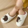 thumbnail image 3 of IUJSOY Funny Print Slippers for Women Men Winter Warm Fuzzy House Shoes Cute Bedroom Indoor Slippers, 3 of 9