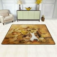thumbnail image 2 of Dreamtimes Cute Fall Dog Area Rug, 36"x24" Autumn Yellow Puppy Non-Slip Washable Indoor Door Mat, Absorbent Floor Mat for Bedroom Kitchen Entryway Bathroom, 2 of 7