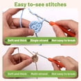 thumbnail image 5 of Crochet Yarn Set, 4 Skeins Cotton-Nylon Blend Yarn – No Tangling, Easy-to-See Stitches for Crocheting, 5 of 8
