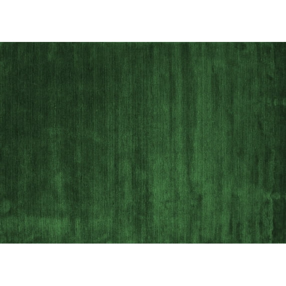 Ahgly Company Indoor Rectangle Abstract Emerald Green Contemporary Area Rugs, 8' x 10'