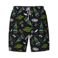thumbnail image 4 of Lsque Mens Swim Trunks Space Rockets Pattern - Bathing Suit Compression Liner - Beach Swim Shorts Swimwear - (S-3XL) - Stretch Quick Dry -3X-Large, 4 of 9