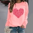 thumbnail image 1 of Styesk Chandails à Manches Longues pour Femmes, Imprimé de Cœur, Hauts de Sortie, T-Shirts Confortables et Doux à Col Rond, Chandail à Enfiler, Mode, Ample, Léger, Chandail en Molleton, Graphique de la Saint-Valentin, Hauts Décontractés, 1 of 3