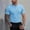 Sky Blue, variant on FRSASU Men's Henley Shirt Short Sleeve Casual Button Basic Tees Slim Fit Stretch Summer T-Shirts White