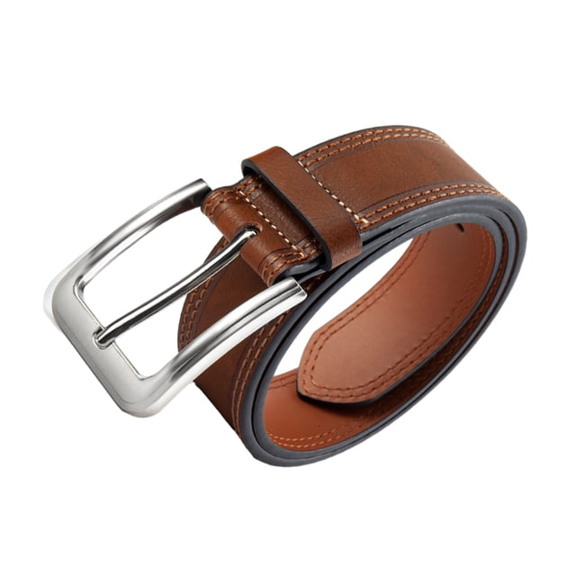 pitrice Soft Texture Men Belt For All Trend Match With Neat Look Braided Stretch Casual Buckle Denim Brown 120cm 1Set