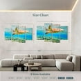 thumbnail image 4 of Elephant Stock Turtle Dive Wall Art - Horizontal Multi Panel Canvas - Living Room Wall Decor - Animal Multi Panel - Yellow And Green Decor - 84" x 54", 4 of 8