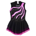 thumbnail image 4 of iixpin Kids Girls Sleeveless Figure Ice Skating Leotard Ballet Dance Dress Ballerina Ballroom Performance Costume Hot Pink 14, 4 of 6