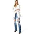 thumbnail image 4 of Love Tree Women's Juniors Classic Office Workwear Boyfriend Blazer (L, Ivory), 4 of 4